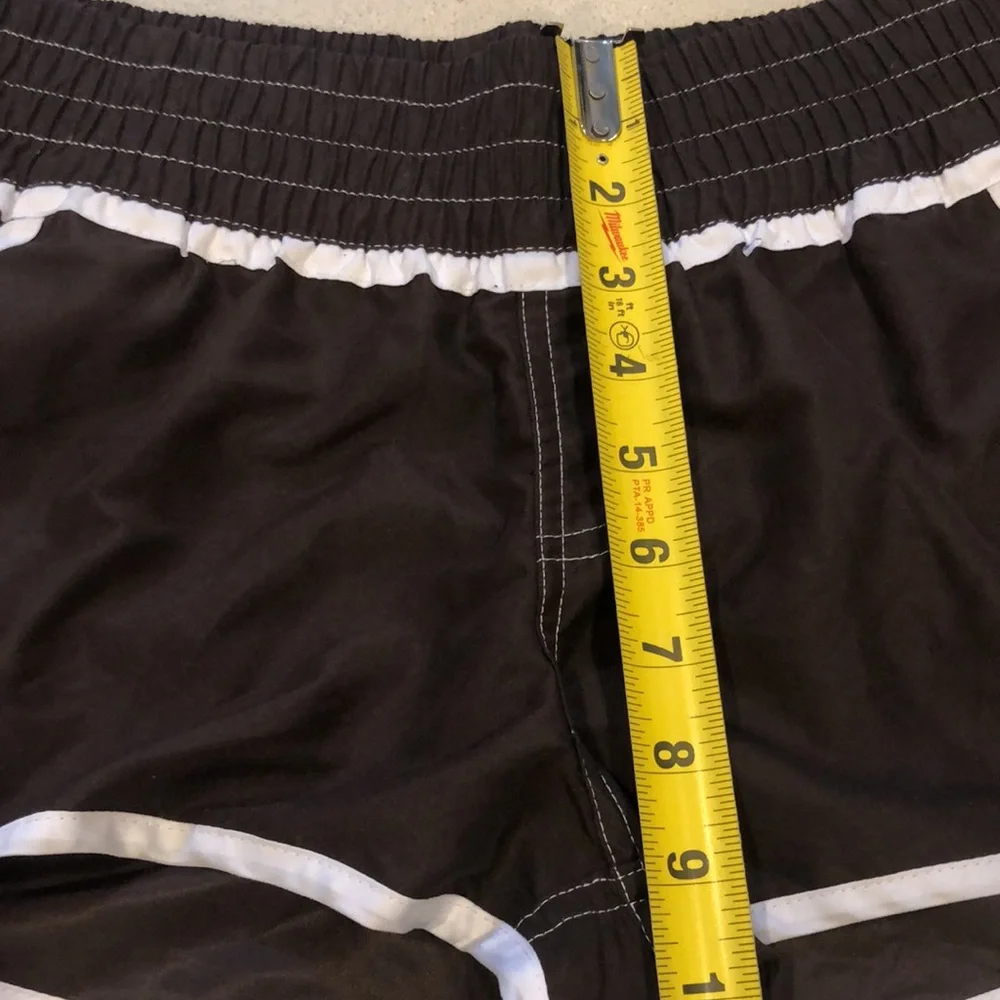 VINTAGE Y2K HOBIE ATHLETIC SHORTY SHORTS BROWN WHITE SIZE XL